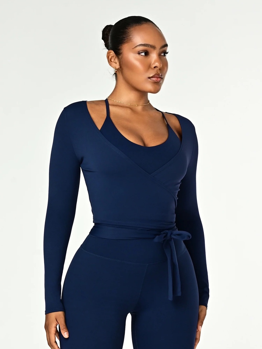 Forma Wrap Top - Navy